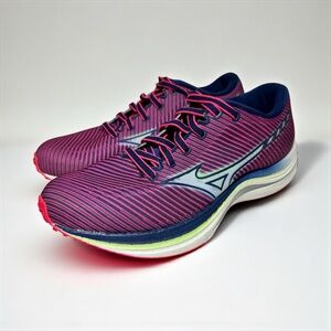 Mizuno Wave Rebellion Diva Pink Indigo Women's Running Shoes Sneakers size 9